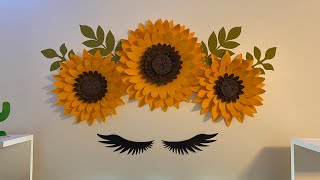 Comp hacer un girasol de papel Diy sunflower paper [upl. by Leiad]