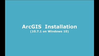 ArcGIS 1071 Installation in Windows 10 [upl. by Diraj861]