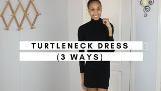 3 Ways To Wear A Turtleneck Dress [upl. by Jori]