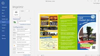 CÓMO IMPRIMIR UN TRÍPTICO EN WORD [upl. by Nidnarb]
