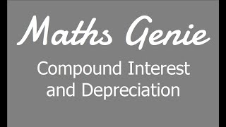 Compound Interest and Depreciation [upl. by Bogey]