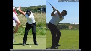 Jon Rahm golf swing  Long Iron faceon amp downtheline July 2017 [upl. by Sibley300]