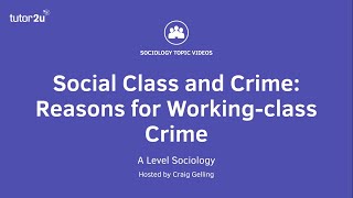 Social Class and Crime  Reasons for Working Class Crime  A Level Sociology [upl. by Asirram]