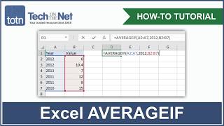 How to use the AVERAGEIF function in Excel [upl. by Warren924]