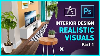 Interior Design with Photoshop  Perspective Patterns [upl. by Herminia]