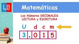 Los Números DECIMALES LECTURA y ESCRITURA ✔👩‍🏫 PRIMARIA [upl. by Arlo848]