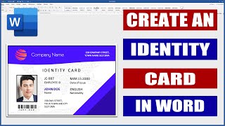 How to Create an ID Card in Word  Microsoft Word Tutorials [upl. by Alda]