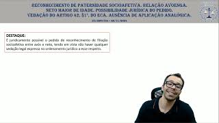 STJ INFO 834 paternidade socioafetiva e adoção [upl. by Siravat]