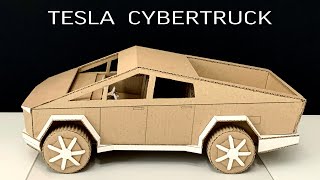 TESLA CYBERTRUCK from cardboard  Diy Cardboard Car [upl. by Wandie]