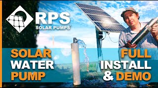 Solar Water Pump Full Installation amp Demo • RPS Solar Pumps [upl. by Fadden945]