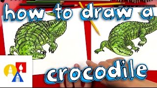 How To Draw A Realistic Crocodile [upl. by Eerised538]