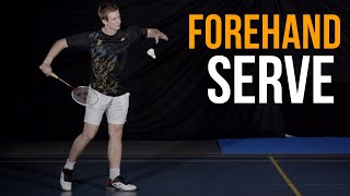 Badminton Forehand Serve Tutorial [upl. by Akissej70]