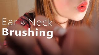 ASMR Ear amp Neck Brushing 👂BASS Boosted Ear Blowing Various Face Brushing [upl. by Nautna]