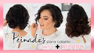 PEINADOS PARA CABELLO CORTO Y RIZADO 💁🏻 FABI ORTIZ [upl. by Eilyak327]