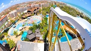 HD Insano WaterSlide  Reverse POV at Beach Park Fortaleza Brazil [upl. by Ahsemik]