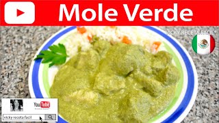 MOLE VERDE  Vicky Receta Facil [upl. by Artiek]