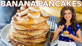 The Best BANANA PANCAKES Recipe [upl. by Nomyt251]