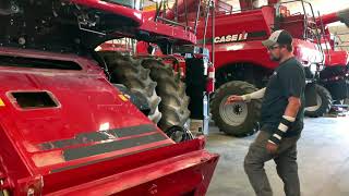 Case IH Flagship Combine  Feeder House Inspection [upl. by Bellanca531]