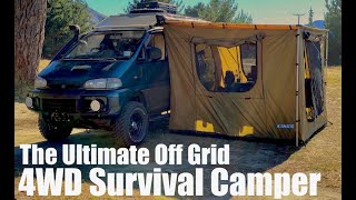 The Ultimate Off Grid 4WD Survival CamperMitsubishi Delica Campervan ConversionVan Life [upl. by Blus]