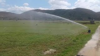 Riego para Pastos con Cañones de Aspersión [upl. by Bocyaj936]