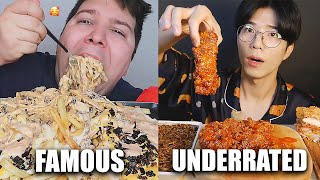 FAMOUS VS UNDERRATED MUKBANGERS compilation [upl. by Tnomad]