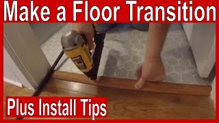 How to Make and Install a Floor Transition [upl. by Yremogtnom]