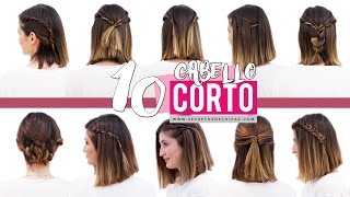 10 peinados fáciles para cabello corto o media melena  Patry Jordan [upl. by Kcirde]