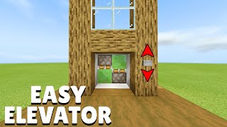 Minecraft How To Build An EASY And Working Elevator In MCPE [upl. by Assyl]