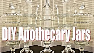 Dollar Tree DIY Apothecary Jars Using 95Dollar Tree Items [upl. by Lancelot]