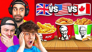 US v UK v CANADA KFC MUKBANG [upl. by Yentrok]