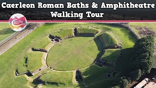 CAERLEON ROMAN BATHS amp AMPHITHEATRE WALES  Walking Tour  Pinned on Places [upl. by Elisabeth]