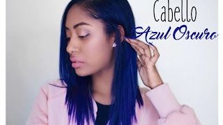 Tutorial Cabello Azul Oscuro ♡ DIY Dark Blue Hair [upl. by Sharos509]