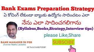 How to prepare bank exams in Telugu bank Exam Preparation Startegy How to prepare bank exams 2020 [upl. by Cissiee377]