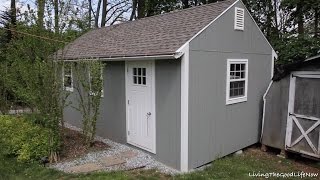 Tour Finished DIY Build 12 x 24’ Mega Shed Shack Tiny House Garage Part 3  One Year Later [upl. by Esoj804]