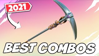 THE BEST COMBOS FOR STUDDED AXE PICKAXE 2021 UPDATED  Fortnite [upl. by Osher]