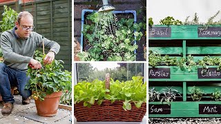 Clever Ways to Grow in Small Spaces Container Vegetable Gardening for Beginners [upl. by Sonja]