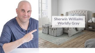 Sherwin Williams Worldly Gray Color Review [upl. by Ajidahk]