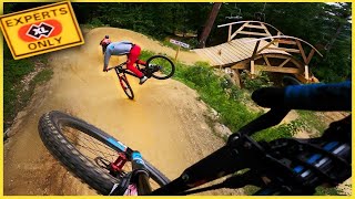 Chasing A Pro Slopestyle Rider Down a Bike Park [upl. by Gal]