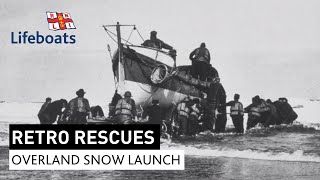 Historic overland lifeboat launch [upl. by Lig]