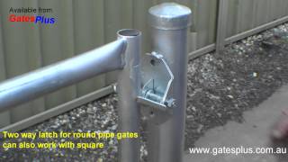 Gate Latch 2 way for round pipe and square [upl. by Ocihc]