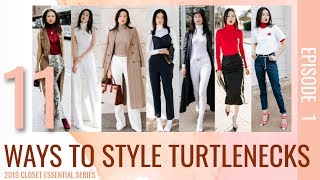 11 Ways to Style Turtlenecks  Closet Essential 1 [upl. by Sadye]