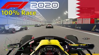 F1 2020  100 Race at Bahrain International Circuit in Ocons Renault [upl. by Ackerman]