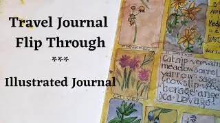 Travel Journal Flip Through  Illustrated Journal [upl. by Clintock]