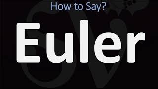 How to Pronounce Euler CORRECTLY [upl. by Odnesor]