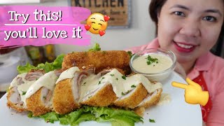 Chicken Cordon Bleu Recipe with White Sauce [upl. by Henry905]