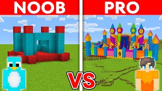 NOOB vs PRO BOUNCE HOUSE Build Challenge in Minecraft [upl. by Levenson969]