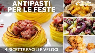 ANTIPASTI PER NATALE 4 IDEE FACILI E VELOCI [upl. by Adnaloj233]