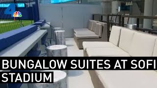 Inside SoFi Stadium Bungalow Suites  NBCLA [upl. by Dulcle]