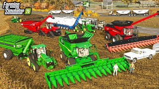 FARMING SIMULATOR 25 GIANT CORN HARVEST MULTIPLAYER CREW [upl. by Belmonte]