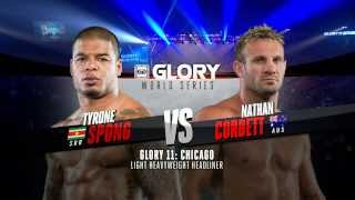 GLORY 11 Chicago  Tyrone Spong vs Nathan Corbett Full Video [upl. by Refotsirc]